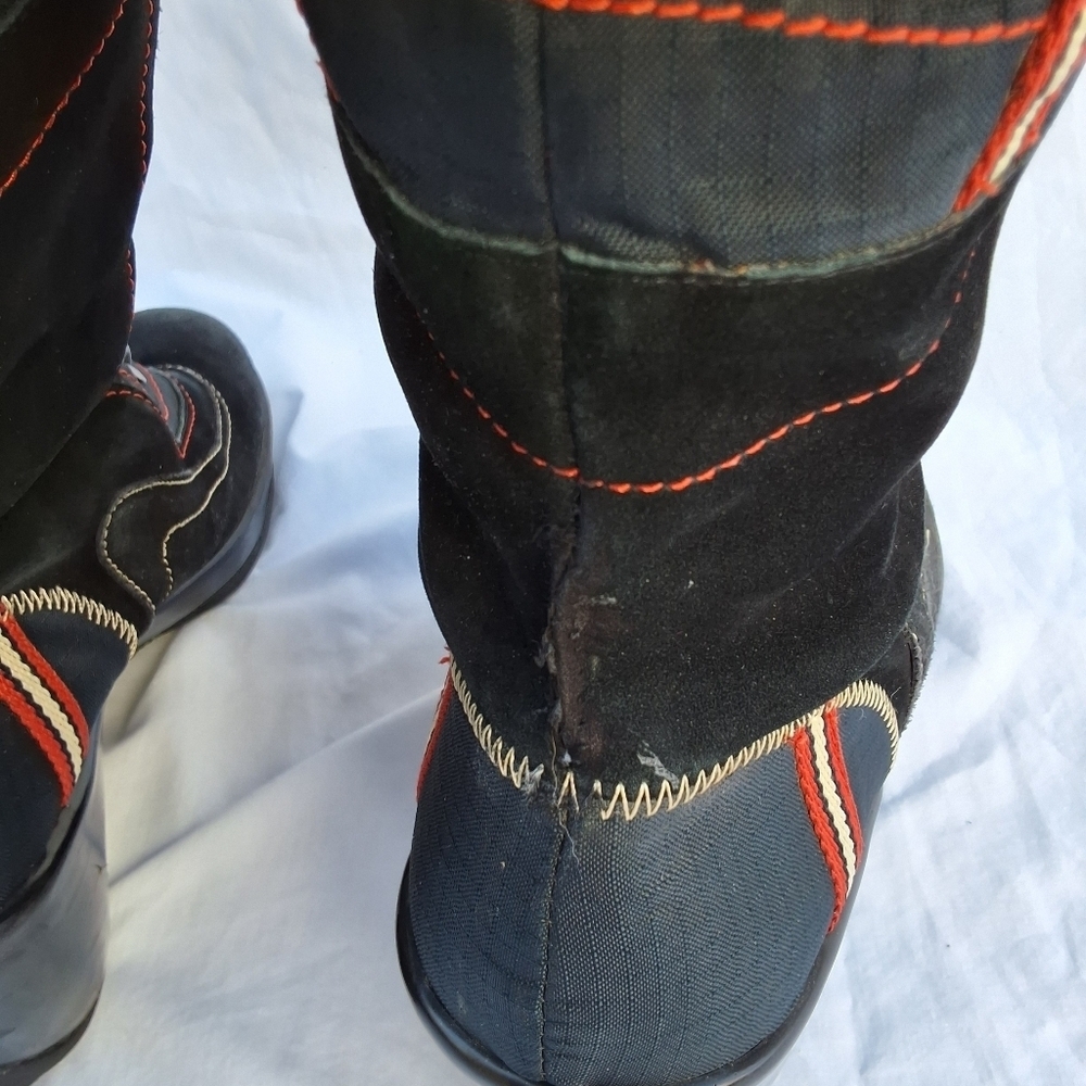 J-41 Lace up sporty faux fur boots 9.5 - Picture 8 of 13